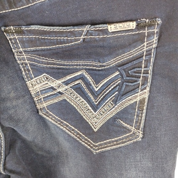 BKE Salvage Supply Co Mayhem Straight Jeans Men's 32 32x31 Regular Fit Dark Wash - Picture 11 of 16